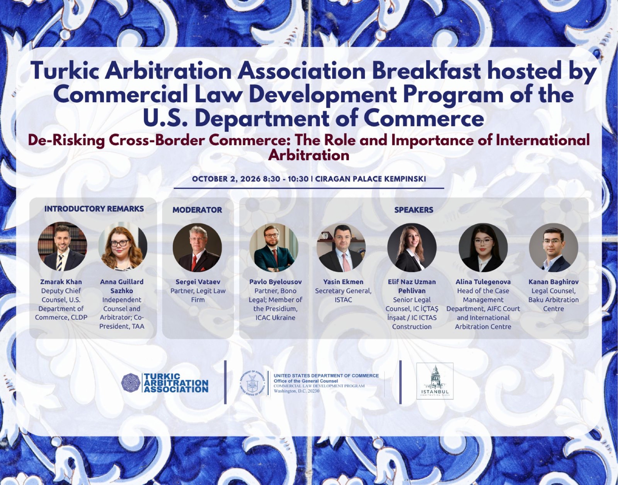 Turkic Arbitration Association Breakfast 2026